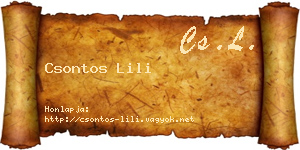Csontos Lili névjegykártya